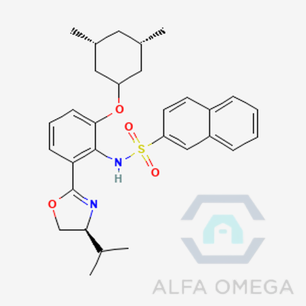 N-[2-[(4S)-4,5-dihydro4-[(1-methyl]-2-oxazolyl]-6 [[(3R,5S-3,5-dimethylcyclohexyl]oxy]phenyl]-2- naphthalenesulfonamide.