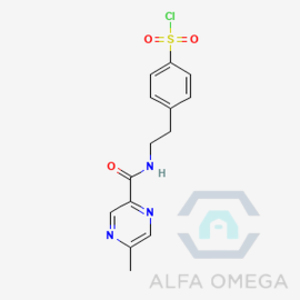 4-(2-(5-methylpyrazine-2-
carboxamido)ethyl)benzene-1- sulfonyl chloride