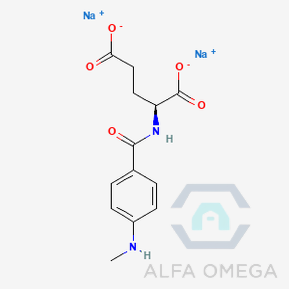 sodium (S)-2-(4-
(methylamino)benzamido)pentanedio ate