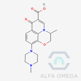 3-methyl-10-(4-methylpiperazin-1-yl)-7-oxo-2,3-
dihydro-7H-[1,4]oxazino[2,3,4-ij]quinoline-6- carboxylic acid