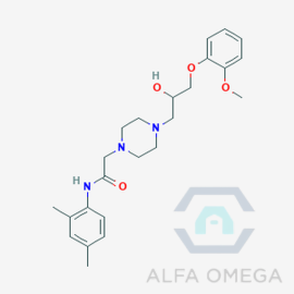 N-(2,4-dimethylphenyl)-2-(4-(2- hydroxy-3-(2- methoxyphenoxy)propyl)piperazin-1- yl)acetamide  (Ranolazine RNZL-05
IMP) /Ranolazine Impurity-1