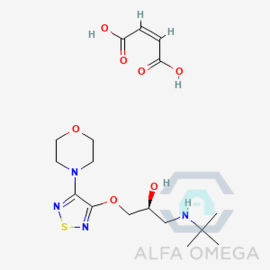 (2S)-1-[(1,1-Dimethylethyl)amino]-3-[[4-(4-
morpholinyl)-1,2,5-thiadiazol-3-yl]oxy]-2- propanol (2Z)-2-Butenedioate Salt