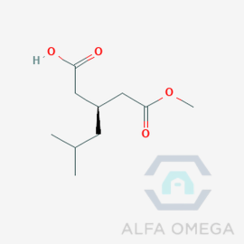 (S)-3-((methoxy carbonyl)methyl)-5- methyl hexanoic acid