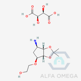 2-[[(3aR,4S,6R,6aS)-6-
aminotetrahydro-2,2-dimethyl-4H- cyclopenta-1,3-dioxol-4-yl]oxy]- Ethanol (2R,3R)-2,3- dihydroxybutanedioate
